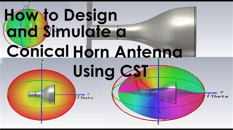 How To Design Simulation Of Conical Horn Antenna Using Cst Youtube