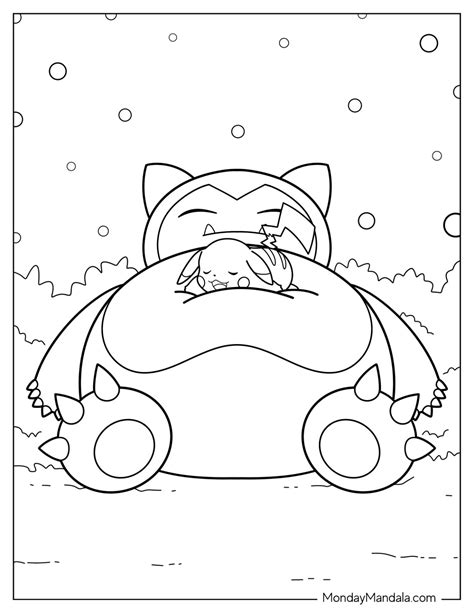 20 Snorlax Coloring Pages (Free PDF Printables)