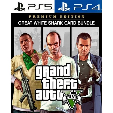 Ps4ps5 Grand Theft Auto V Premium Edition And Great White Shark Card Bundle Digital Shopee Malaysia