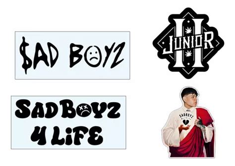 Stickers Calcomanías Sad Boyz Junior H Corridos Tumbados 4pz Envío gratis