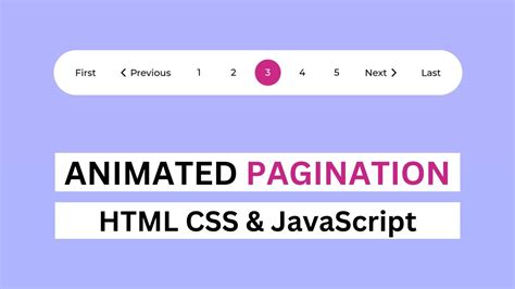 How To Make Animated Pagination Using Html Css And Javascript