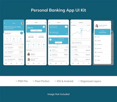 Premium Psd Personal Banking App Ui Kit