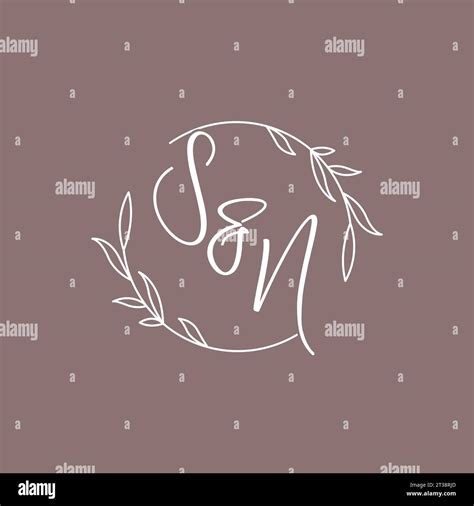 SN Wedding Initials Monogram Logo Ideas Vector Graphic Stock Vector