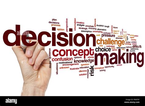 Decisionmaking concept word cloud background Stock Photo - Alamy