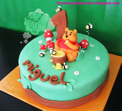 Tarta Winnie The Pooh Ceporro Ilusiones Color Pastel