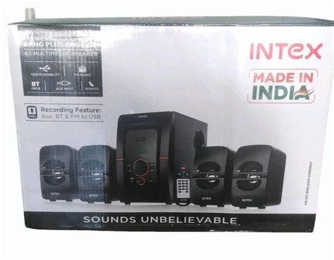 Black Intex It Bang Sufb Multimedia Speakers For Home At Rs