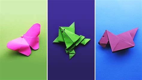 3 Quick And Easy Origami Animals For Kids Diy Origami Paper Folding