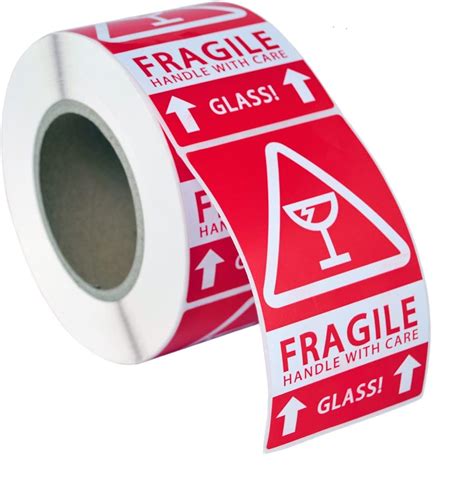 Fragile Glass This Side Up Pre Printed Labels Stickers 3 X 5 1 Roll Of 500 3 X 5 Bpa Free Etsy