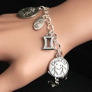 Gemini Bracelet. Gemini Charm Bracelet. Zodiac Bracelet. Sun Sign ...