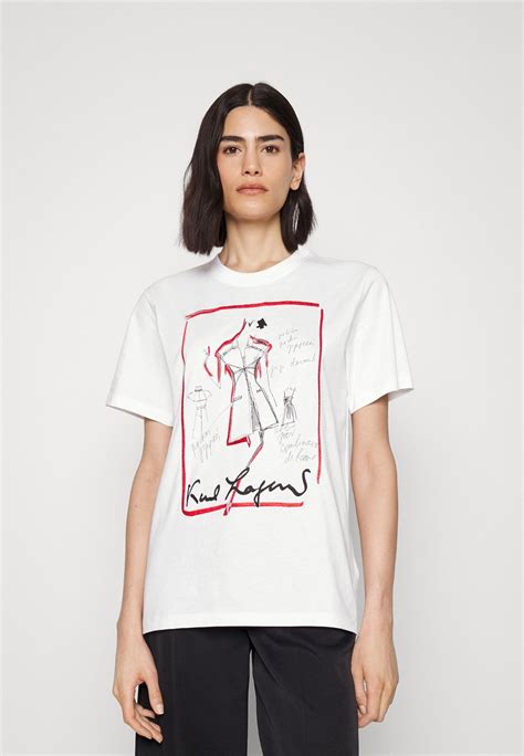 Karl Lagerfeld Karl Series T Shirts Print Whitehvid Zalandodk