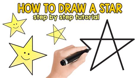 How to Draw a Star - Step by Step Drawing Tutorial for the Easiest 5 ...