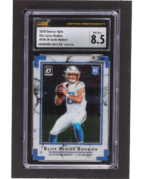 Justin Herbert Donruss Optic Rookie Elite Series Rc Csg