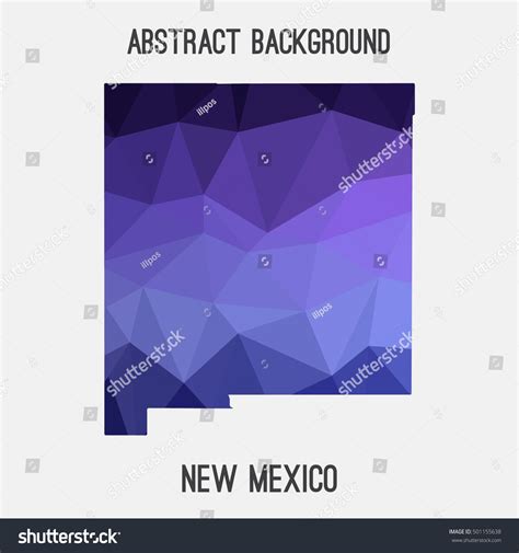 New Mexico Map In Geometric Polygonal Mosaic Royalty Free Stock