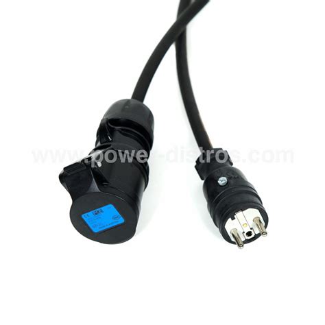 Power Cable Schuko Male To 16A 3P CEE Female Cables Extensions 16A