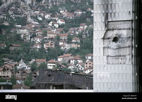 13th May 1993 During The Siege Of Sarajevo The Badly Damaged Executive