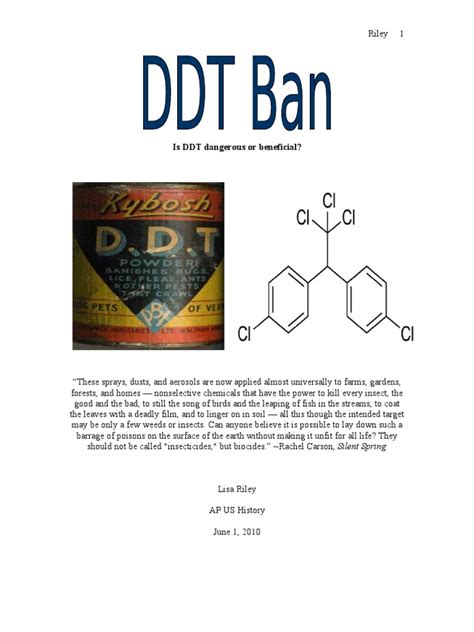 ddt ban research paper  ddt ecology