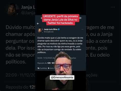 Hacker Invade Perfil Do Twitter Rede X Da Primeira Dama Janja Lula Da