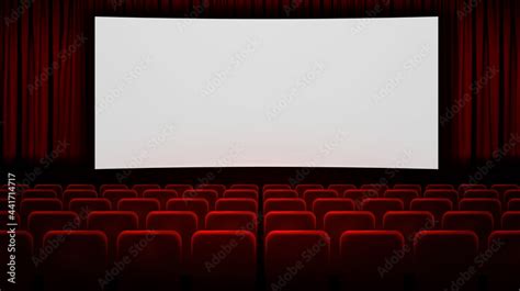 Cinema. White screen in the cinema. Vector illustration Stock Vector ...