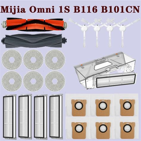 For XIAOMI Mijia Omni 1S B101CN B116 Accesories Main Side Brush Hepa ...