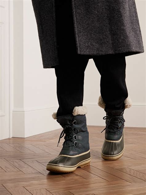 Sorel 1964 Pac™ Faux Shearling Trimmed Nylon Ripstop And Rubber Snow