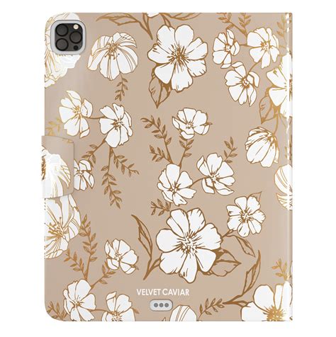 White Floral Ipad Case