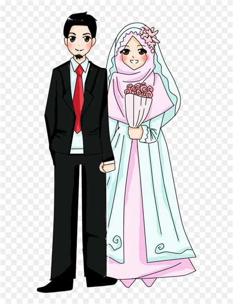 Kartun Pengantin Muslim Png Koleksi Gambar