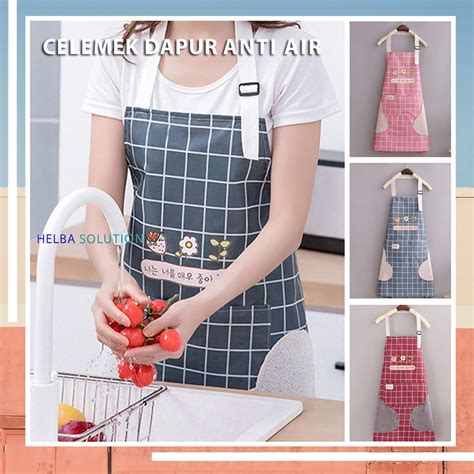 Jual Celemek Masak Anti Air Apron Dapur Chef Barista Waiters Coffe Shop