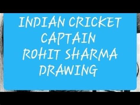 How To Draw ROHIT SHARMA Drawing YouTube