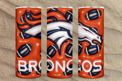 D Inflated Denver Broncoss Football Dpi Png Bubble Tumbler Oz