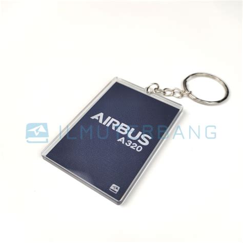 Airbus A320 Keychain Akrilik Ilmuterbang Aerosupply