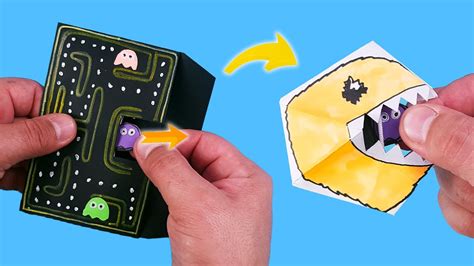 Easy Pacman Game From Paper Diy How To Make Paper Pacman Game Youtube