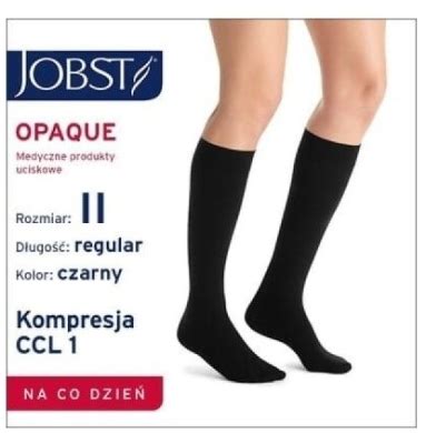 Podkolanówki uciskowe JOBST Opaque CCL1 czarny rozmiar II cena