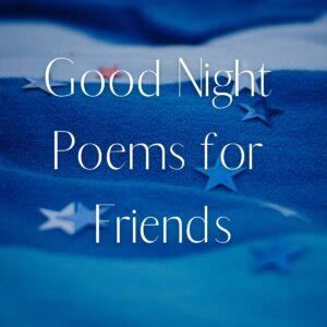 Good Night Poems For Friends Aestheticpoems