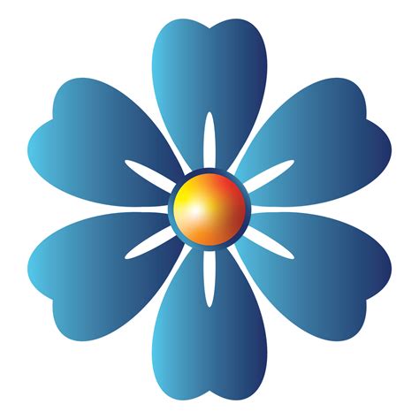 Blue Flower Illustration Design 14464135 Png