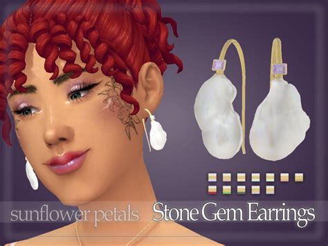 The Sims Resource Stone Gem Earrings