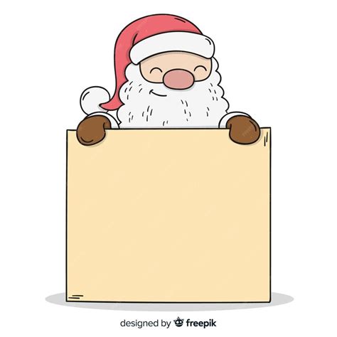 Free Vector Santa Holding Blank Sign