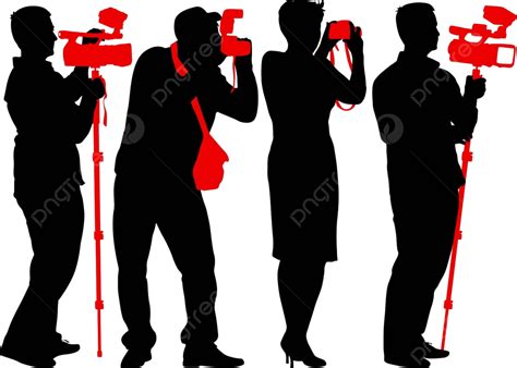 Cameraman With Video Camera Silhouettes On White Background Vector