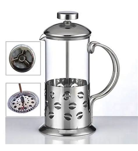 French Press Filtre Kahve Demliği 350 Ml Bitki Çayı Demlik Bitki Çayı