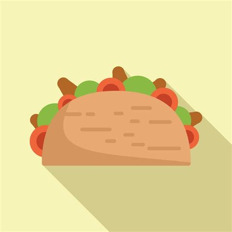 Premium Vector Taco Meal Icon Flat Vector Mexican Food Tacos Menu