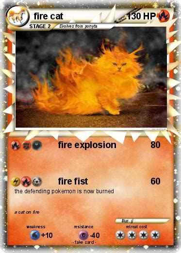 Pokémon fire cat 63 63 - fire explosion - My Pokemon Card