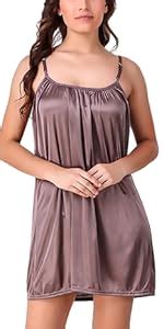 Buy Xs And Os Women Striped Satin Babydoll Nightwear Lingerie Sleep Mid Thigh Length Dress With
