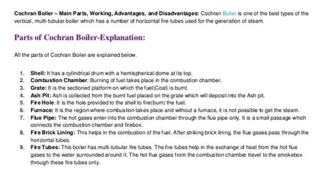 Cochran Boiler – Diagram,Main Parts,Working, Advantages & Disadvantag…