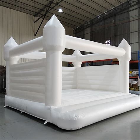 Inflável Branco - Castelo inflável branco grande - Casa de salto comercial para ...