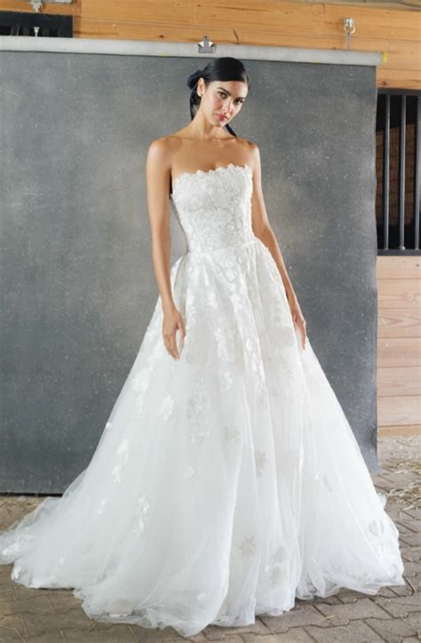 Strapless Floral Embroidered Ball Gown Wedding Dress Kleinfeld Bridal