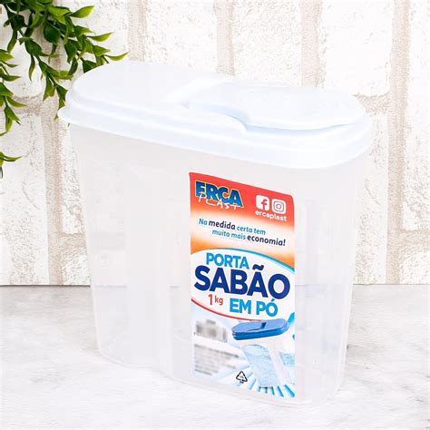 Porta Sabão Em Pó Tampa ErcaPlast1KG Compre Agora Feira da