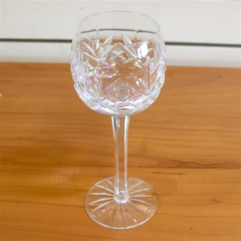 Astral Questa Cut Crystal Hock Wine Glasses Set Of 7 Property Room