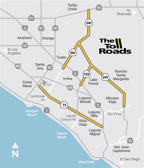 California Toll Roads Map The Study Orange County Transportation