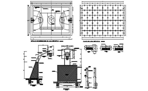 Basketball Court Layout In Dwg File