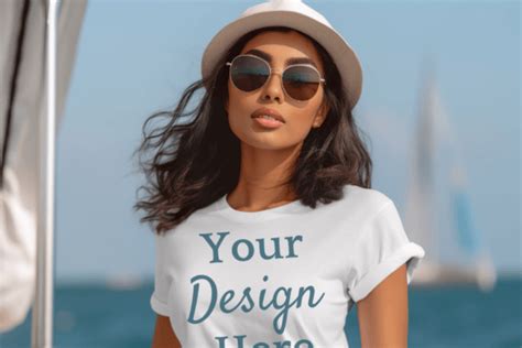 White Bella Canvas Summer Tshirt Mockup Graphic By Lara S Designs