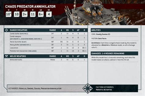 Chaos Predator Annihilator Chaos Space Marines 40kapp